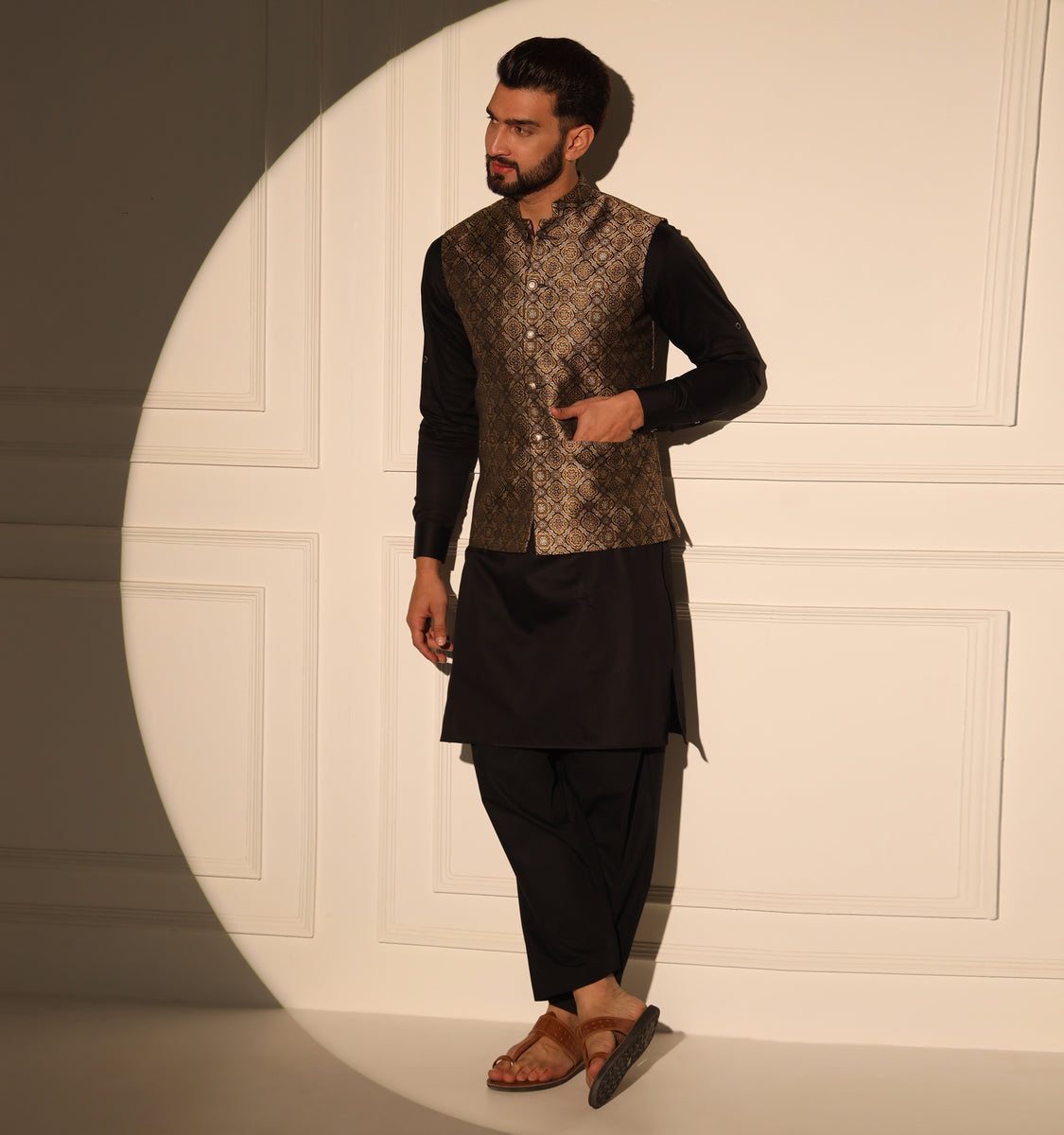 Ashoka Jacquard Nehru Jacket Mad Clothing India