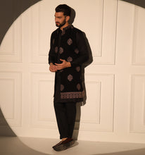Load image into Gallery viewer, Prithviraj Kurta Jacket Set with Pyjama (Set of 3)
