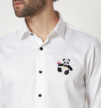 Load image into Gallery viewer, Sippin Wine Panda Embroidery Shirt
