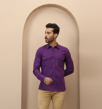 Load image into Gallery viewer, Purple Linen Shirt
