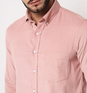 Salmon Pink Corduroy Shirt