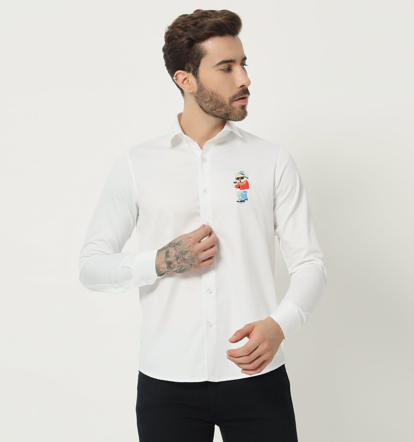 Rapper Teddy Embroidery Shirt