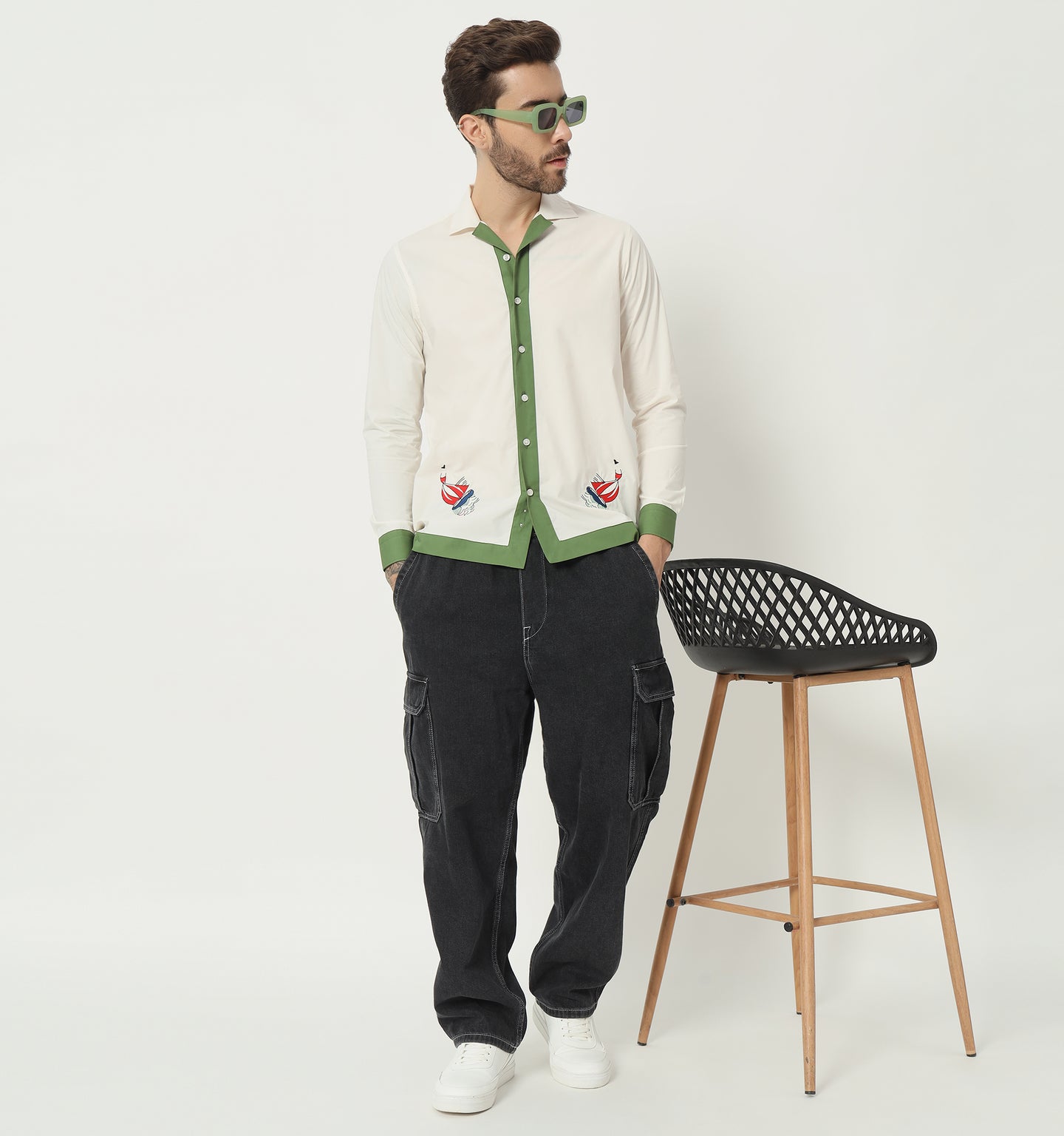 Yacht Embroidery Shirt