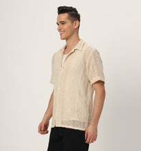Load image into Gallery viewer, Calista Cream Crochet Shirt
