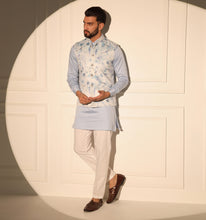 Load image into Gallery viewer, Aurangzeb Velvet Kurta Jacket Set with Pyjama (Set of 3)
