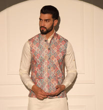 Load image into Gallery viewer, Sultan Kurta Jacket Set with Pyjama (Set of 3)
