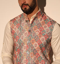 Load image into Gallery viewer, Sultan Embroidered Sequin Nehru Jacket
