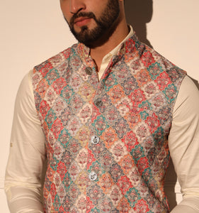 Sultan Embroidered Sequin Nehru Jacket