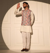 Load image into Gallery viewer, Sultan Kurta Jacket Set with Pyjama (Set of 3)
