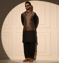 Load image into Gallery viewer, Ashoka Kurta Jacket Set with Pyjama (Set of 3)
