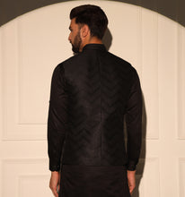 Load image into Gallery viewer, Rajput Embroidered Sequin Nehru Jacket
