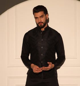Rajput Kurta Jacket Set with Pyjama (Set of 3)