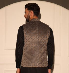 Mirza Kurta Jacket Set with Pyjama (Set of 3)