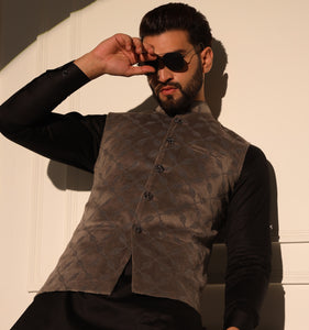 Mirza Kurta Jacket Set with Pyjama (Set of 3)