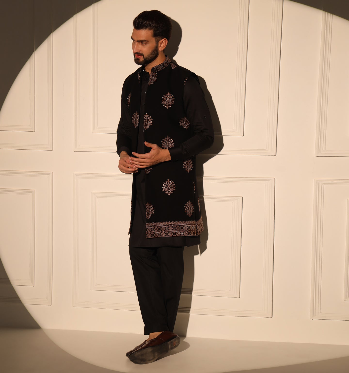 Prithviraj Kurta Jacket Set with Pyjama (Set of 3)