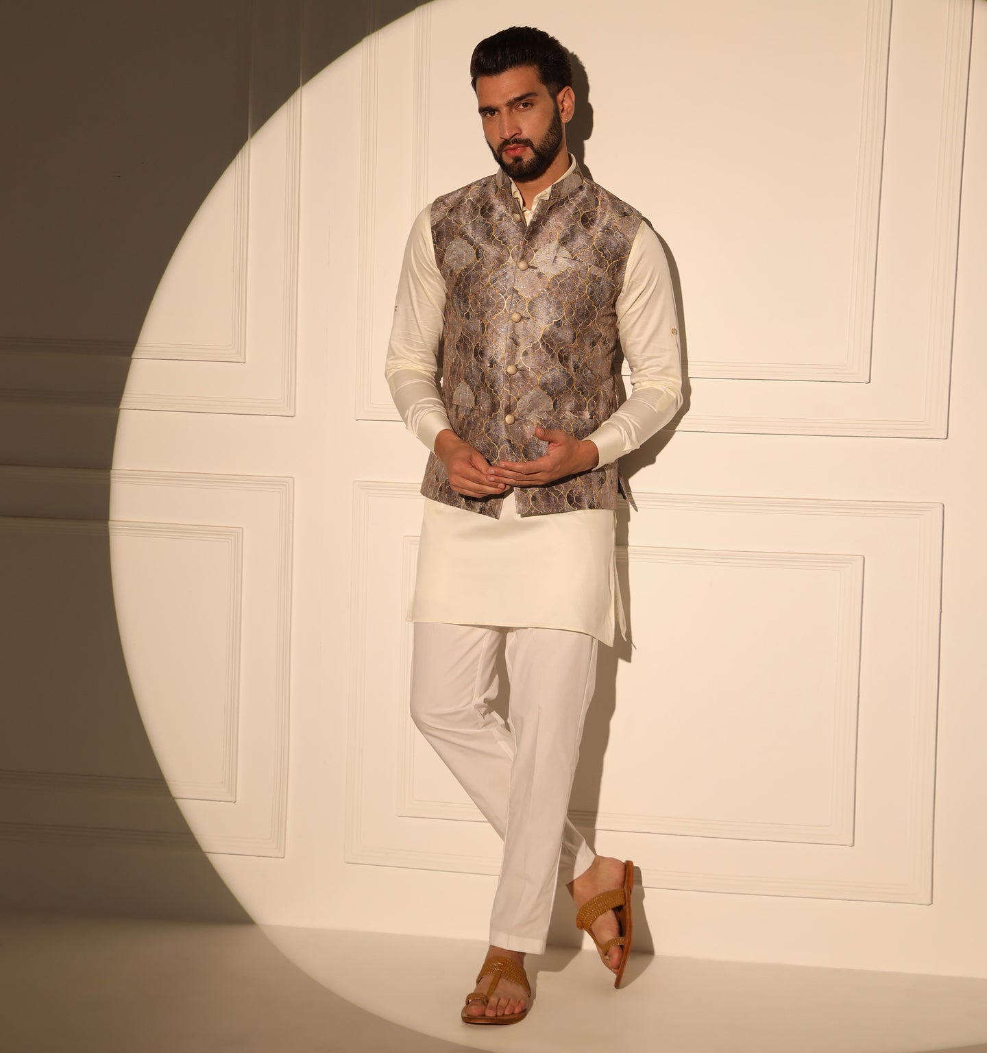 Sikandar Kurta Jacket Set with Pyjama (Set of 3)