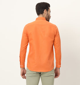 Tangerine Linen Shirt