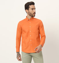 Load image into Gallery viewer, Tangerine Linen Shirt
