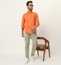 Load image into Gallery viewer, Tangerine Linen Shirt
