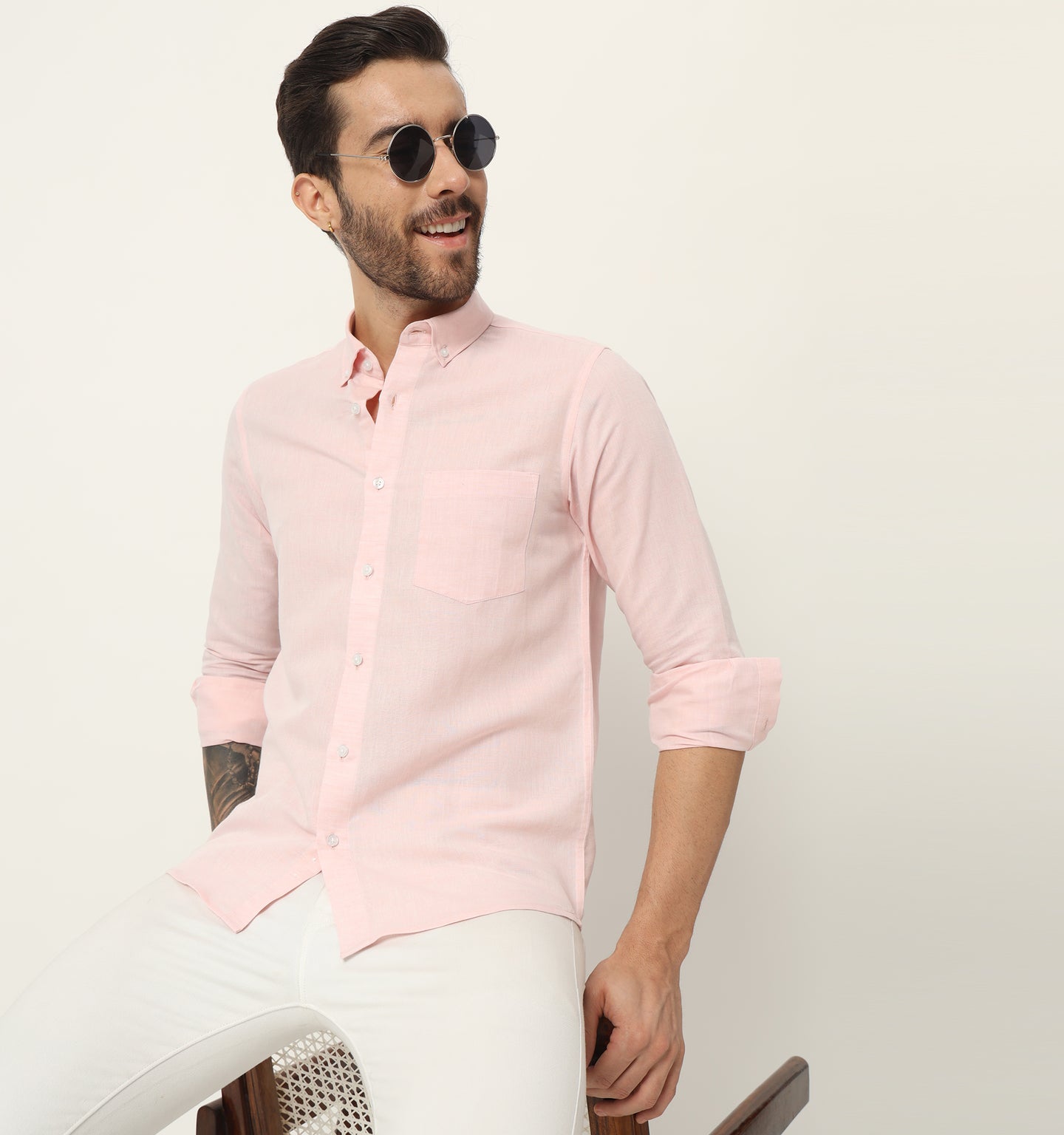 Bubblegum Linen Shirt