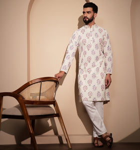Rehmat Chikankari Cotton Kurta