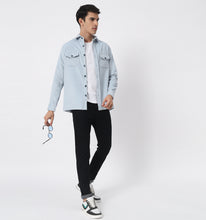Load image into Gallery viewer, Ice Blue Corduroy Overshirt

