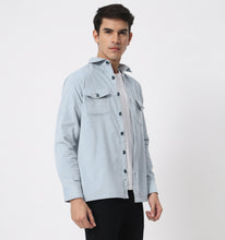 Load image into Gallery viewer, Ice Blue Corduroy Overshirt
