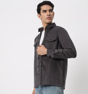 Charcoal Corduroy Overshirt