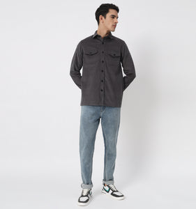 Charcoal Corduroy Overshirt