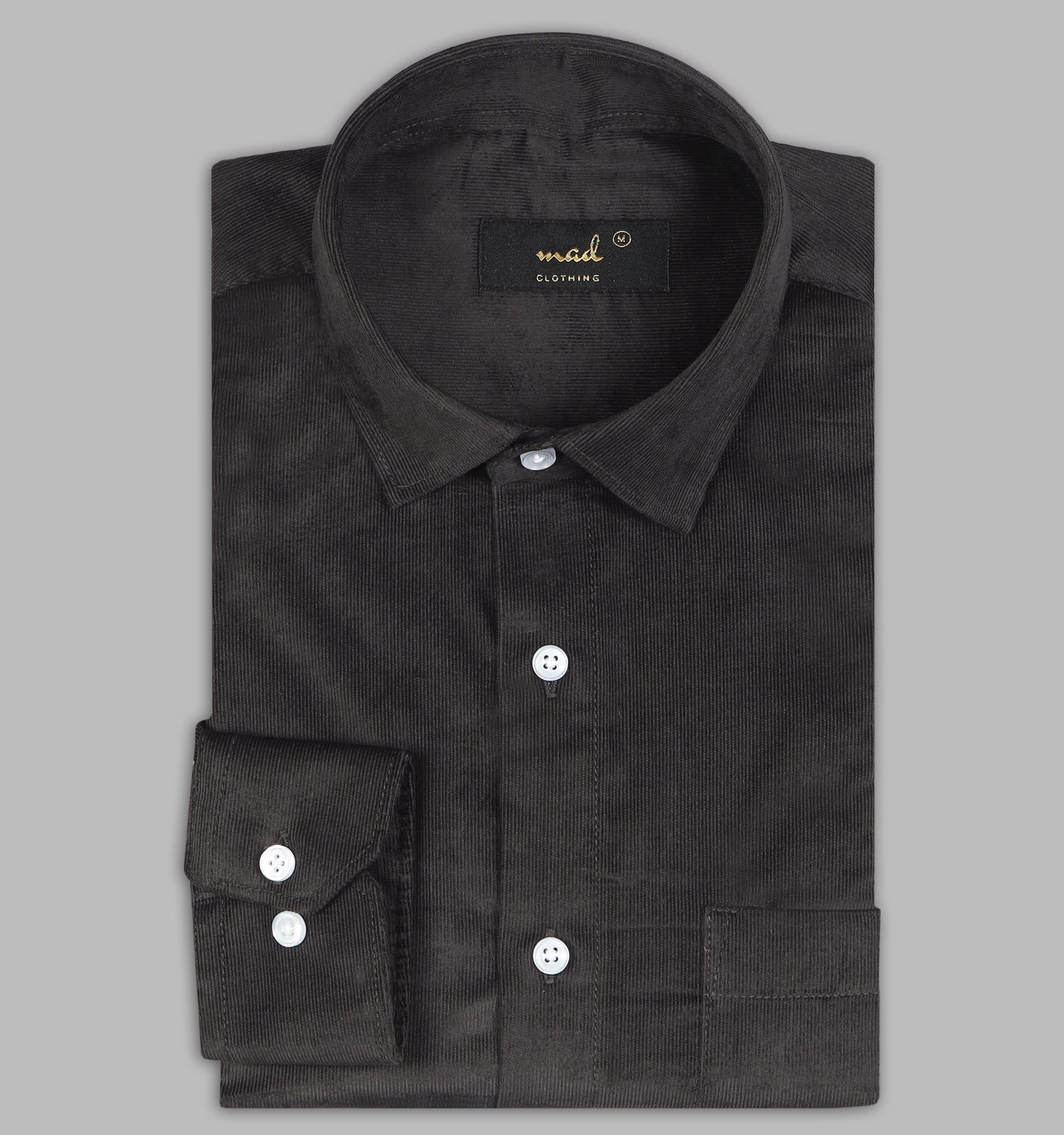 Ash Grey Corduroy Shirt