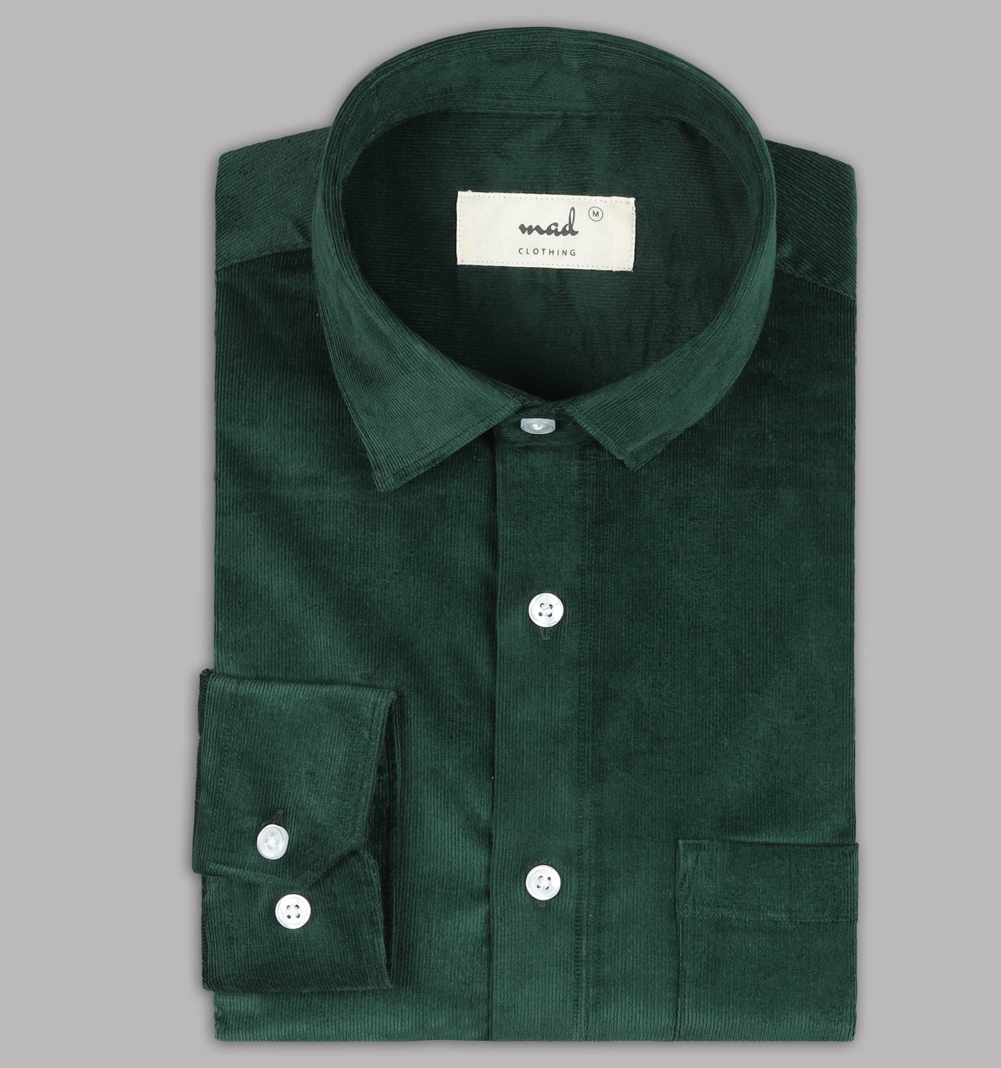 Bottle Green Corduroy Shirt