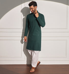 Taabir Embroidered Sequin Kurta