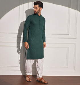 Taabir Embroidered Sequin Kurta