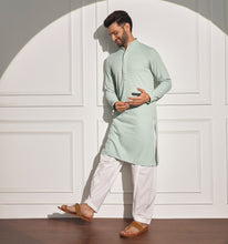 Load image into Gallery viewer, Pista Embroidered Sequin Kurta
