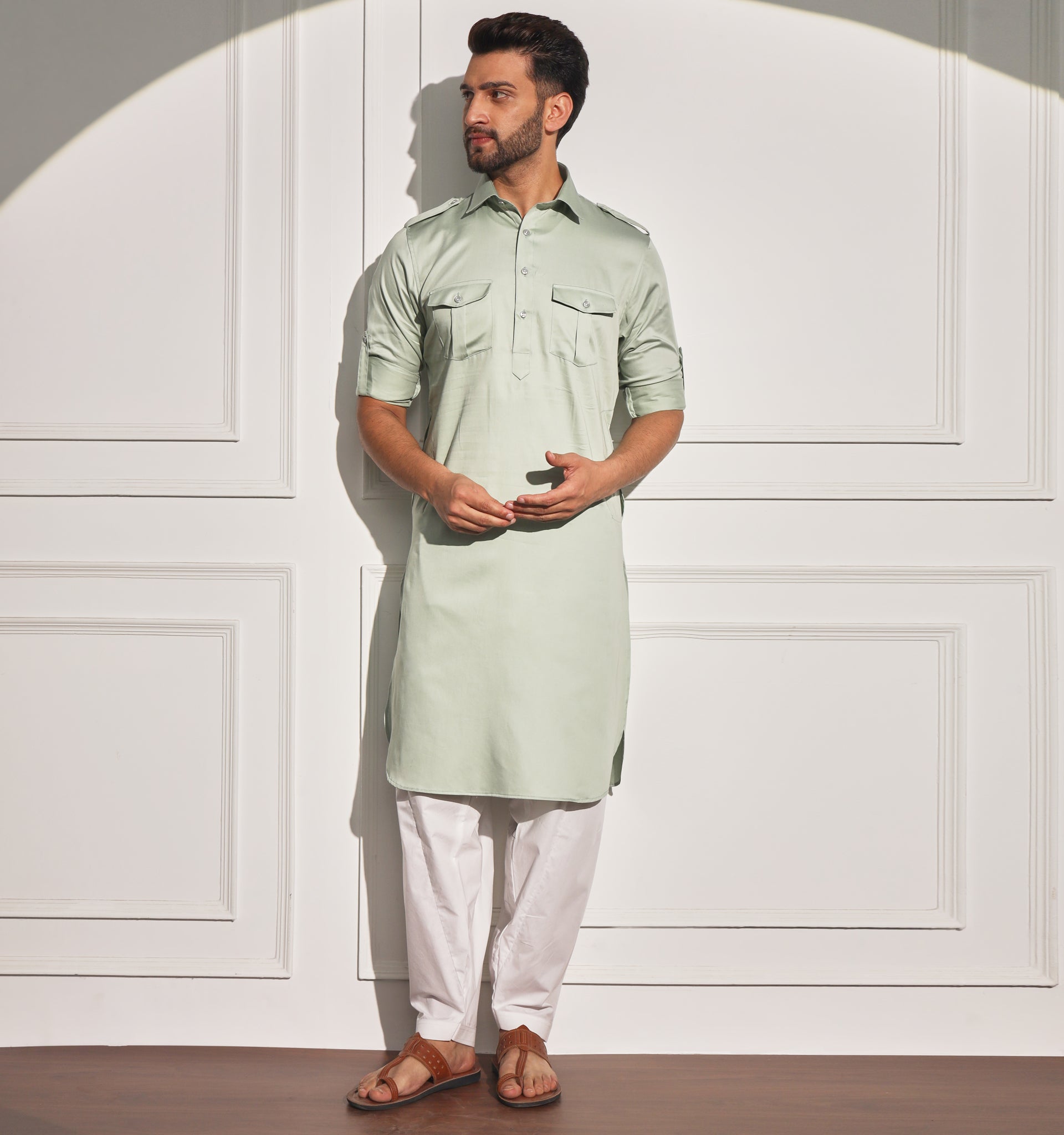 Green colour pathani hotsell