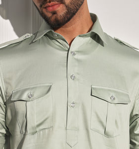 Pista Green Pathani Kurta