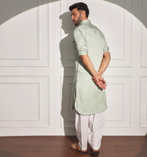 Load image into Gallery viewer, Pista Green Pathani Kurta
