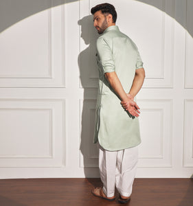 Pista Green Pathani Kurta