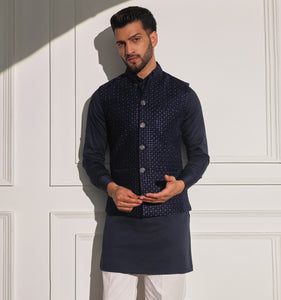 Taimur Kurta Jacket Set with Pyjama (Set of 3)
