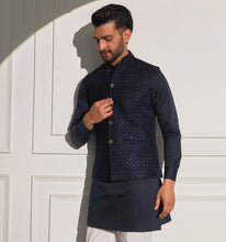 Load image into Gallery viewer, Taimur Kurta Jacket Set with Pyjama (Set of 3)

