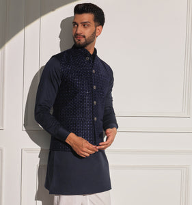 Taimur Kurta Jacket Set with Pyjama (Set of 3)