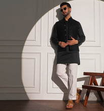 Load image into Gallery viewer, Porus Kurta Jacket Set with Pyjama (Set of 3)
