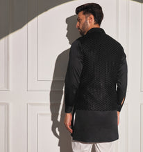 Load image into Gallery viewer, Porus Kurta Jacket Set with Pyjama (Set of 3)
