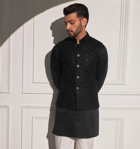Porus Kurta Jacket Set with Pyjama (Set of 3)
