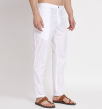 Load image into Gallery viewer, White Cotton Straight Pants
