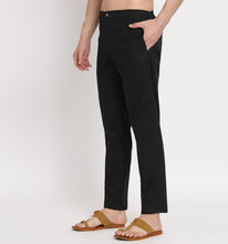 Load image into Gallery viewer, Black Cotton Straight Pants
