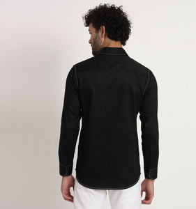 Gotham Contrast Stitch Detail Shirt