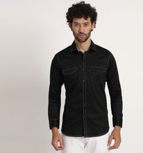 Load image into Gallery viewer, Gotham Contrast Stitch Detail Shirt
