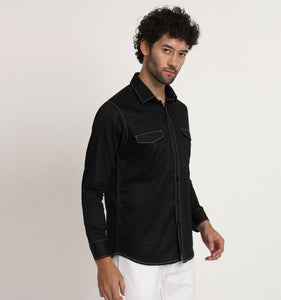 Gotham Contrast Stitch Detail Shirt