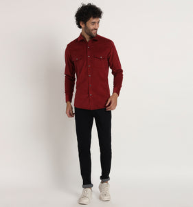 Berry Corduroy Shirt